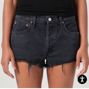 AGOLDE Parker Vintage Cut Off Shorts – Black – Size 32 – NWT